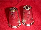 Silver look, vintage wheat salt and pepper shakers