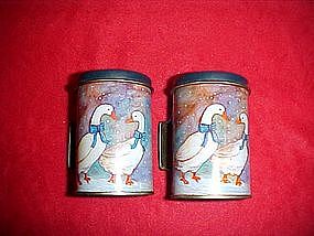 Metal ,Geese pattern salt and pepper shakers