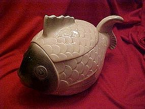 Vintage fish cookie jar made in Czechoslovakia