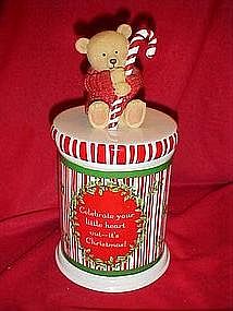 Hallmark Christmas bear cookie jar