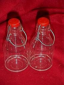 Plastic bottles, salt and pepper shakers