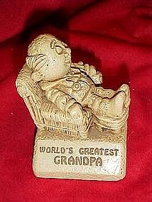 Sillisculpt  sentiment figure, World's greatest Grandpa