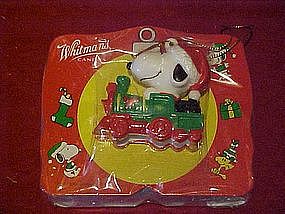 Whitmans Candies and Snoopy Christmas ornament pkg