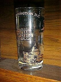 Washington DC souvenir glass, famous sights to see