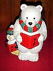 Caroling bear and penguin cookie jar, for Federated