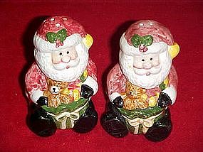 Santa with toys, salt and pepper shakers