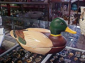 Avon porcelain Mallard duck with soap inside