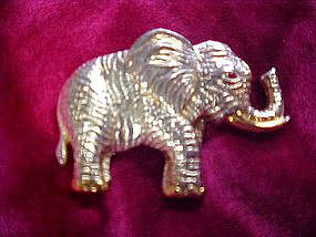 Large gold tone Elephant pin