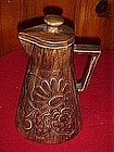 Vintage coffee pot cookie jar, with fruits and flowers