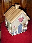 Treasure craft quilted house cookie jar