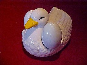 Duck with eggs, salt and pepper, napkin holder combo