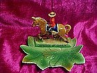 Napco Canadian Mountie on a horse ashtray, souvenir