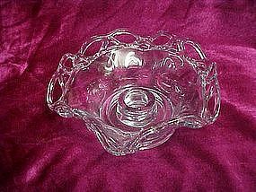 Imperial crocheted open lace ruffled candle holder