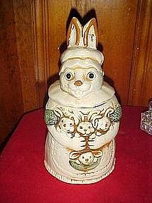 Rabbit with babies, Japan cookie jar