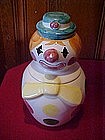 Weiss clown with polka dots, cookie jar