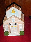 Little old school house cookie jar