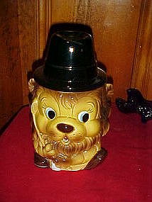 King of the golf course, Lion cookie jar, vintage Japan
