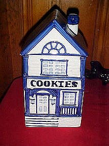 Two story victorian Cookies house, cookie jar