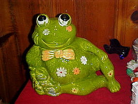 California Originals flower power, frog, cookie jar