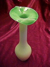 Green and white Jack in the Pulpit vase