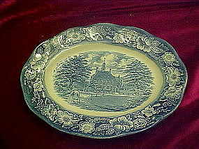 Liberty Blue 12" platter, Governors House Williamsburg