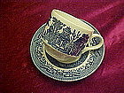 Blue willow cup and saucer, Churchill England