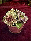 Vintage Radnor bone china bucket of flowers