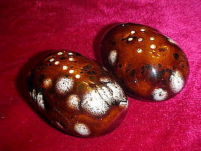 Mirror drip baked potato salt and pepper shakers