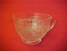Tiara crystal sandwich glass cup, rounded side,Indiana