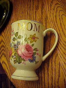 Special "Mom" floral pedestal mug