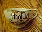 Large oversized  china "Mother" coffee cup with violets