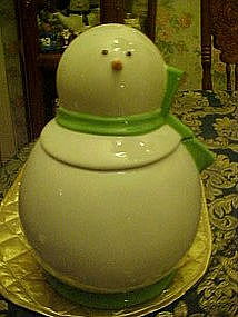 Simple snowman cookie jar