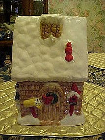 Santa's House,cottage cookie jar, by cooks bazaar