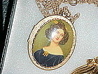 Large vintage locket with lady portrait
