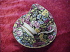 Marlborough black chintz cup and saucer, England