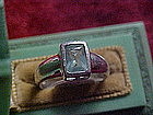 Ladies sterling ring with  blue topaz