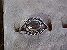 Ladies sterling silver ring with amethyst stone, size 7