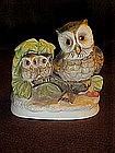 Homco porcelain Owl family