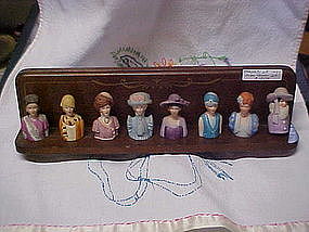 Avon Ladies of Fashion, complete  porcelain thimble set