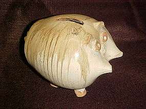 Pottery piggy bank by Jack Pott Ceramics, San Diego