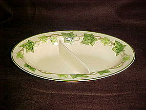 Franciscan Ivy oval divided vegetable bowl, GMB