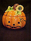 Jack-o-lantern cookie treat jar, Halloween