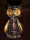 Control bubble owl paperweight with gold