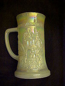 Tiara beer stein, pearlescent color, Indiana Glass