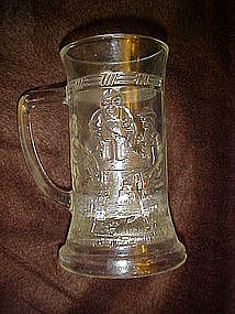 Tiara clear beer mug, by Indiana Glass