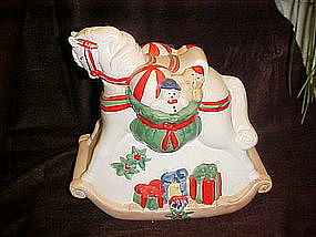 Hobbie horse cookie jar for Christmas