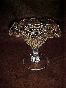 Glass comport, stemmed candy dish