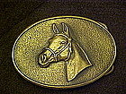 Solid brass buckle with horse head, by BTS