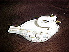 Porcelain swan with roses and leaves, ashtray?