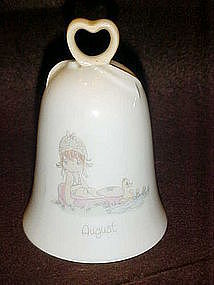 Enesco Precious Moments August birthday bell